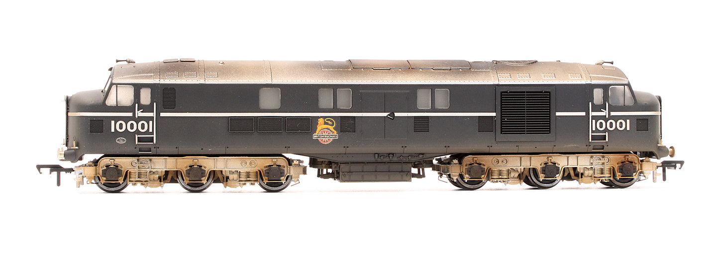 Pre-Owned LMS 10001 BR Black & Chrome Early Emblem Diesel Locomotive - Custom Weathered (Exclusive Edition)