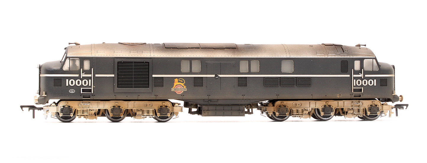 Pre-Owned LMS 10001 BR Black & Chrome Early Emblem Diesel Locomotive - Custom Weathered (Exclusive Edition)