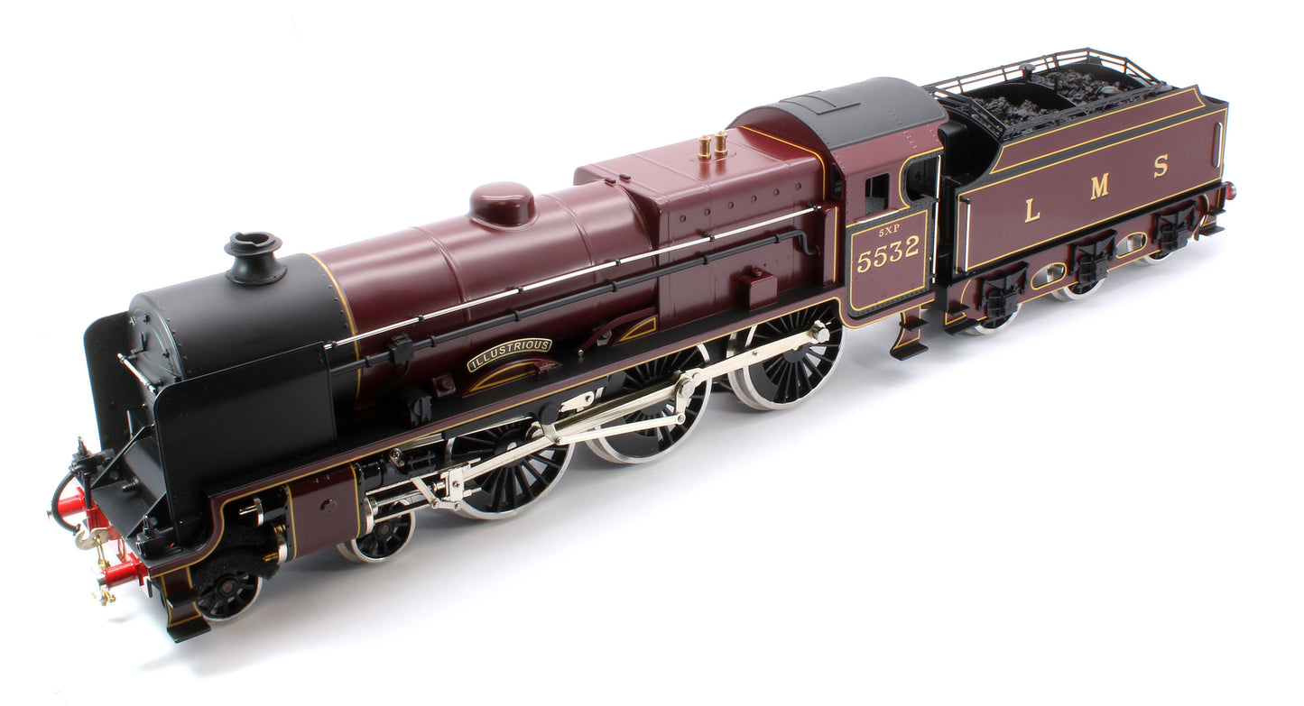 E/42-B1 Patriot Class "Illustrious" 4-6-0 LMS Gloss Lined Maroon No. 5532 Steam Locomotive