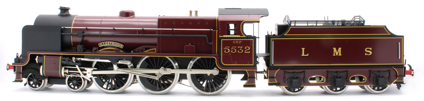 E/42-B1 Patriot Class "Illustrious" 4-6-0 LMS Gloss Lined Maroon No. 5532 Steam Locomotive