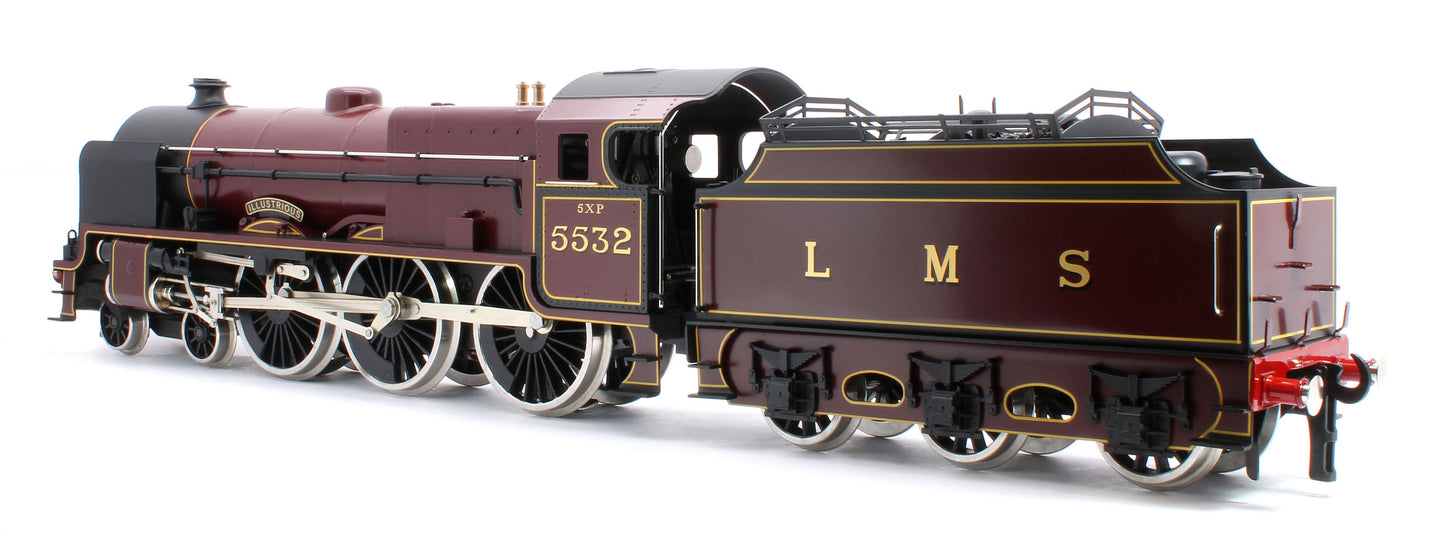 E/42-B1 Patriot Class "Illustrious" 4-6-0 LMS Gloss Lined Maroon No. 5532 Steam Locomotive