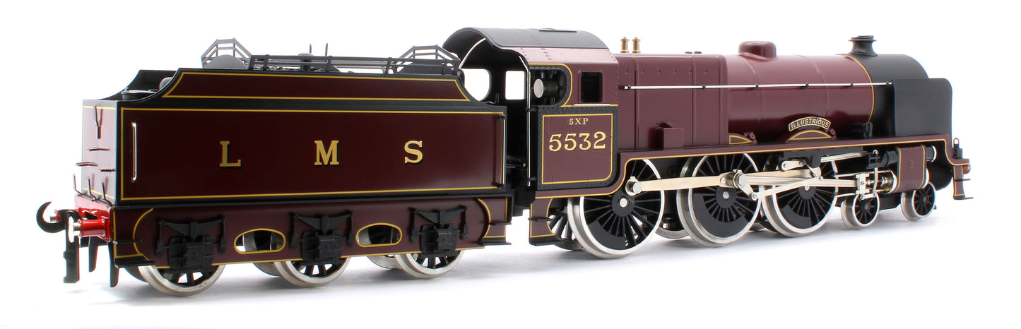 E/42-B1 Patriot Class "Illustrious" 4-6-0 LMS Gloss Lined Maroon No. 5532 Steam Locomotive