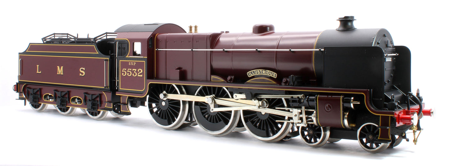 E/42-B1 Patriot Class "Illustrious" 4-6-0 LMS Gloss Lined Maroon No. 5532 Steam Locomotive