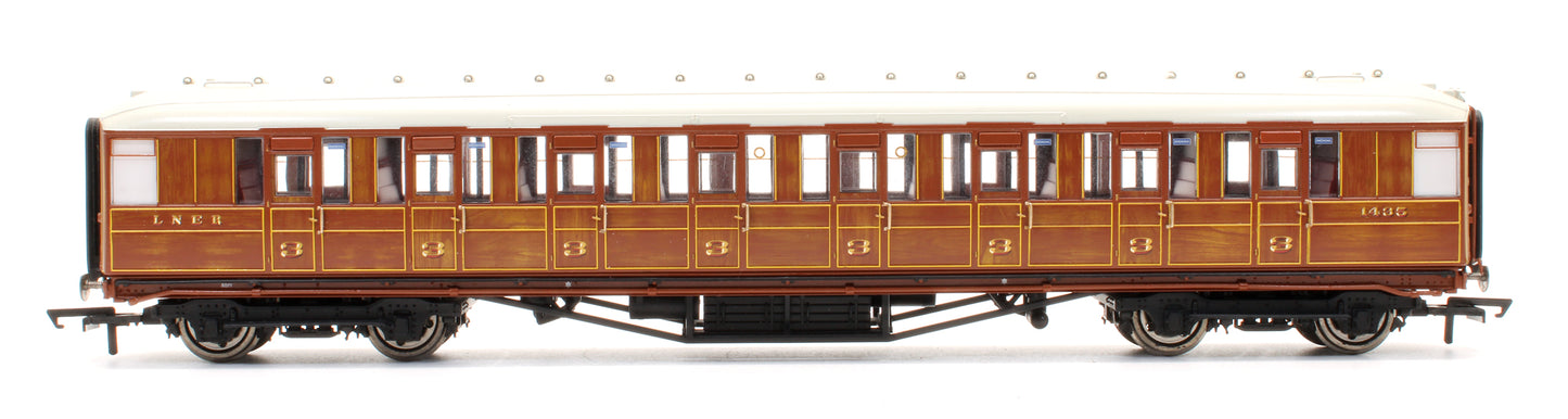 Pre-Owned LNER 61ft 6in Corridor 3rd Class Coach '1435'