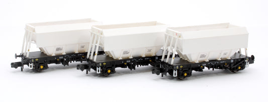 Set of 3 PGA 51T Hopper Wagons (Plain White)