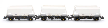 Set of 3 PGA 51T Hopper Wagons (Plain White)