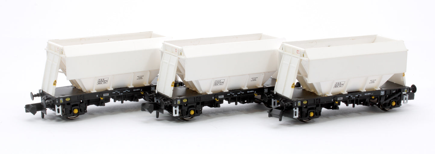 Set of 3 PGA 51T Hopper Wagons (Plain White)