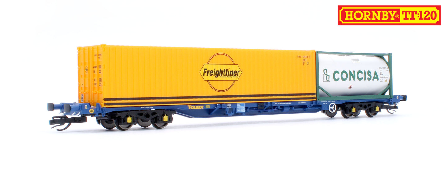 Touax KFA Container Wagon with 1x20 & 1x40 Containers