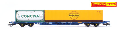 Pre-Owned TT6031 Touax KFA Container Wagon with 1x20 & 1x40 Containers
