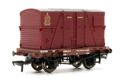 Pre-Owned BR Bauxite Conflat Wagon With BD Container BR Crimson