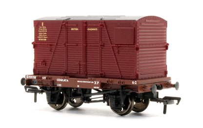 Pre-Owned BR Bauxite Conflat Wagon With BD Container BR Crimson