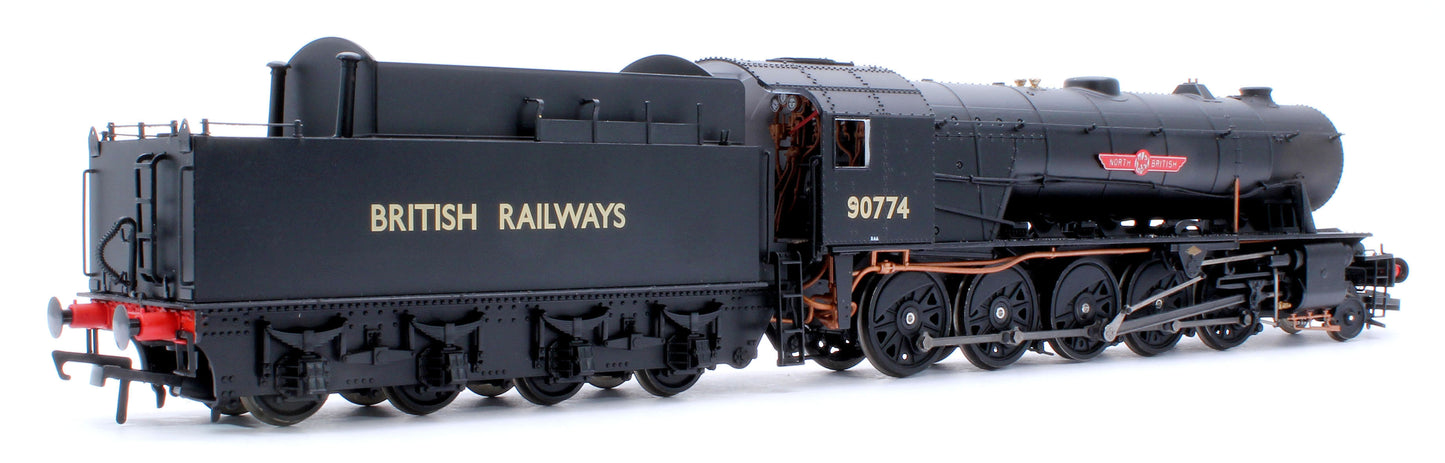 WD Austerity 2-10-0 'North British' British Railways Black No.90774 Steam Locomotive - DCC Sound