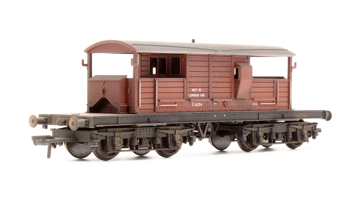 Pre-Owned 25T Queen Mary Brake Van BR Bauxite No.S56294 - Custom Weathered