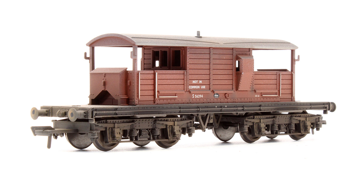 Pre-Owned 25T Queen Mary Brake Van BR Bauxite No.S56294 - Custom Weathered