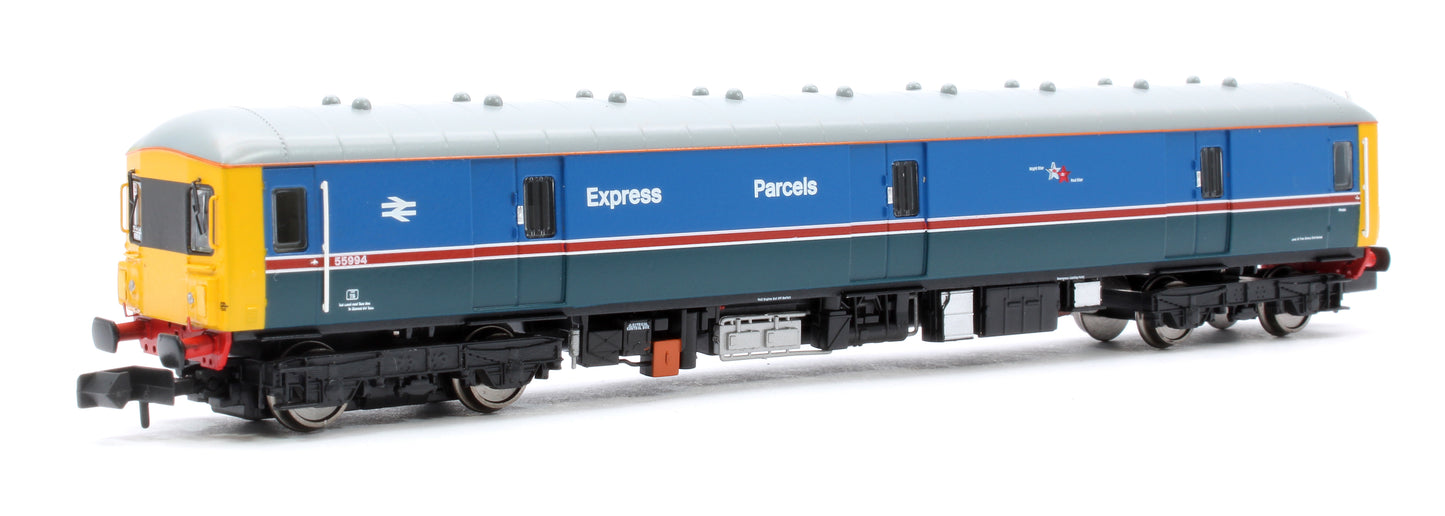 Class 128 55994 Express Parcels 2-tone blue livery with plated over corridors Diesel Locomotive