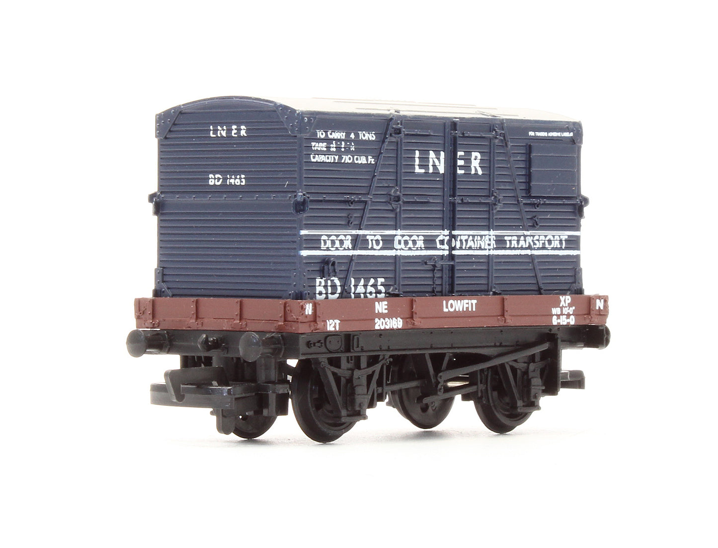 Pre-Owned 1 Plank Wagon With Large Container LNER No.203169