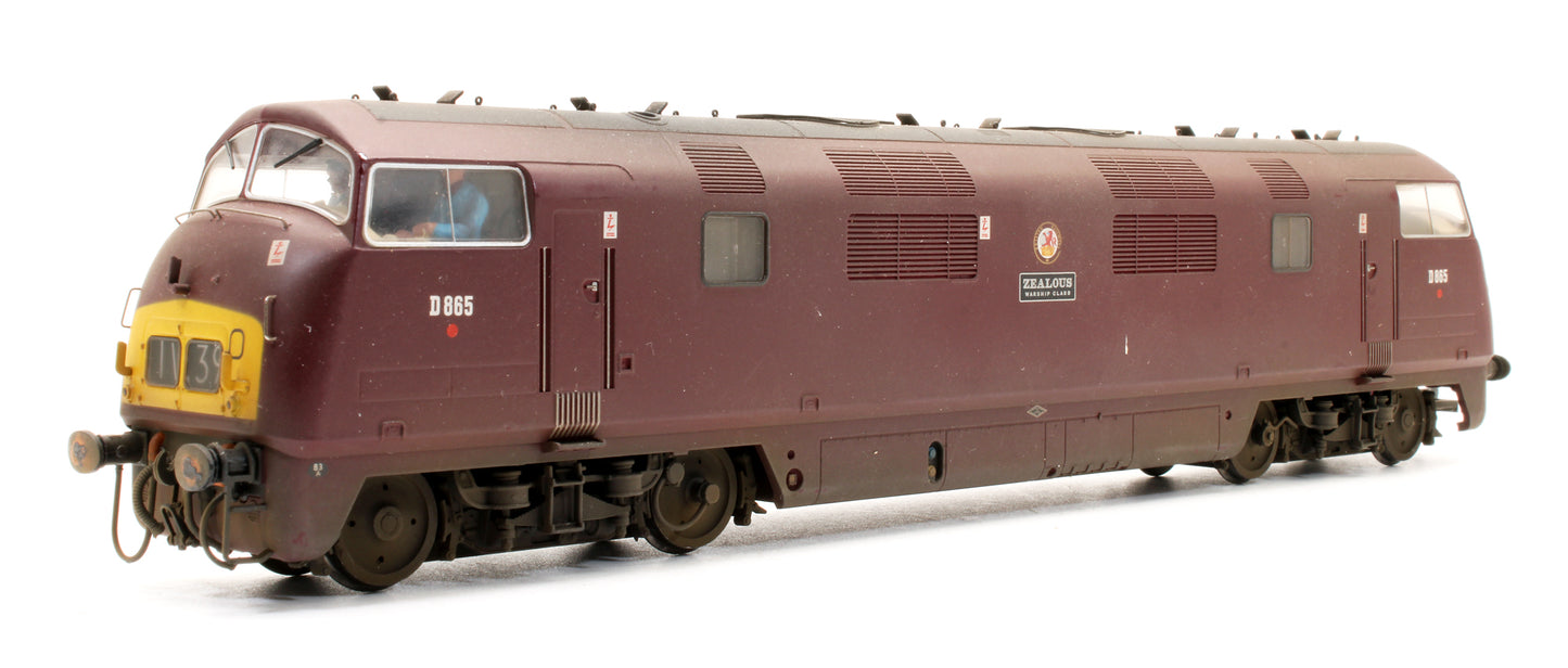 Pre-Owned Class 42 Diesel Hydraulic D865 'Zealous' BR Maroon Diesel Locomotive (Custom Weathered & DCC Fitted)