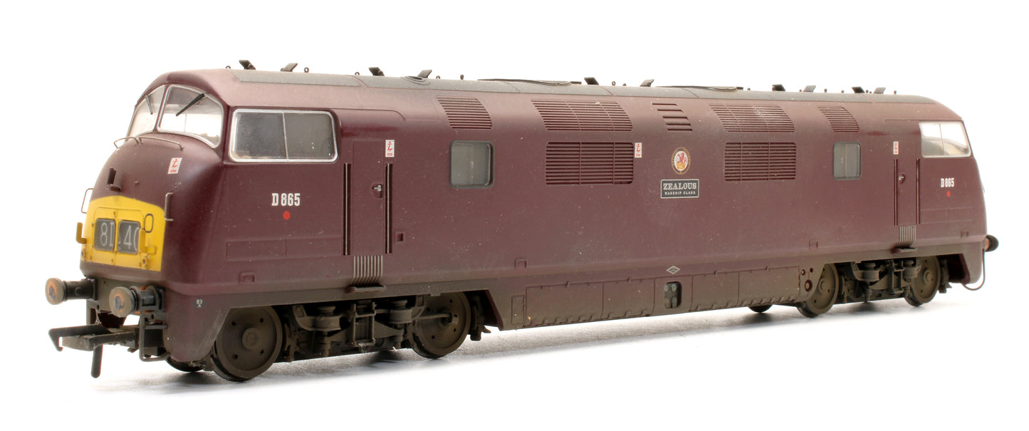 Pre-Owned Class 42 Diesel Hydraulic D865 'Zealous' BR Maroon Diesel Locomotive (Custom Weathered & DCC Fitted)