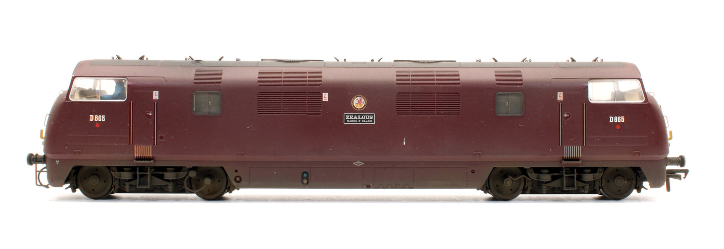 Pre-Owned Class 42 Diesel Hydraulic D865 'Zealous' BR Maroon Diesel Locomotive (Custom Weathered & DCC Fitted)