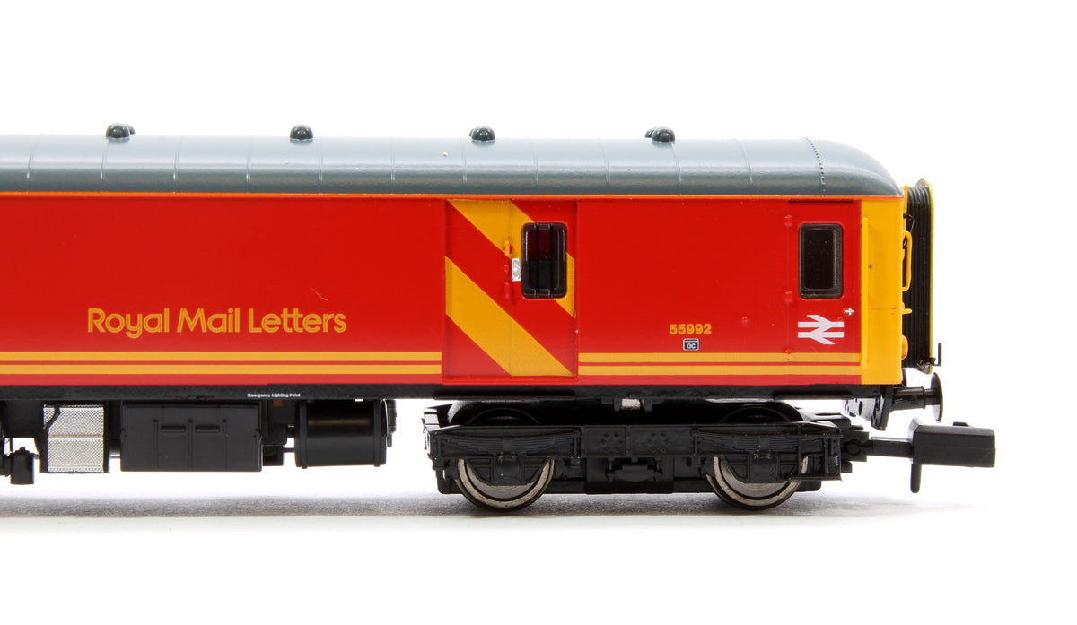 Pre-Owned Class 128 55992 in Royal Mail red livery with a corridor Diesel Locomotive