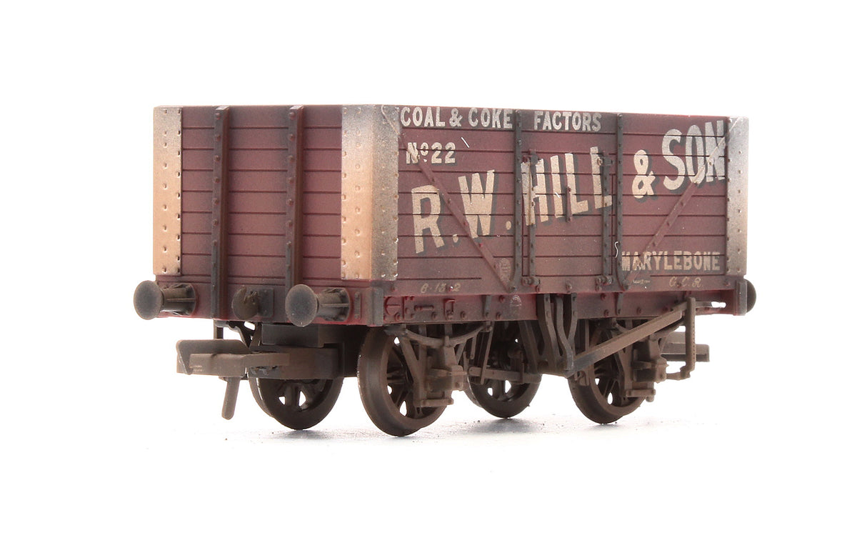 37-162 Pre-Owned 8 Plank wagon 'R.W. Hill & Son' No.22 - Custom Weathered