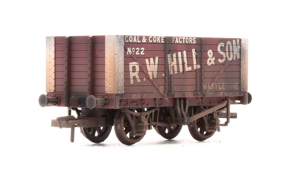 37-162 Pre-Owned 8 Plank wagon 'R.W. Hill & Son' No.22 - Custom Weathered