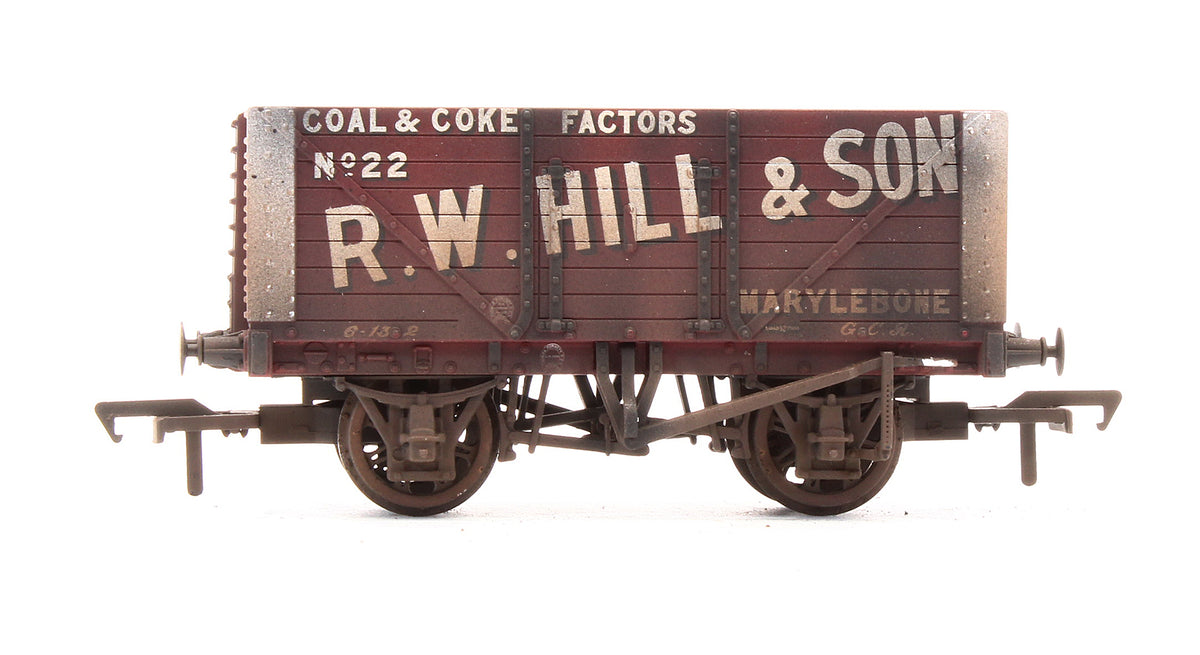 37-162 Pre-Owned 8 Plank wagon 'R.W. Hill & Son' No.22 - Custom Weathered