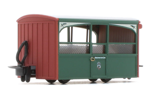 GR561 Ffestiniog Railway 'Bug Box' 4 Wheel Coach 'Zoo Car' Observation Early Preservation Livery