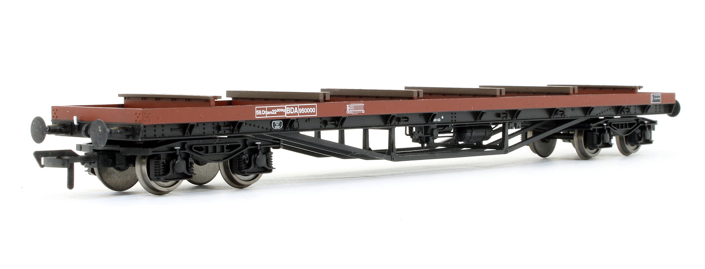 Pre-Owned 38-158 BDA Bogie Bolster Wagon BR Bauxite With Steel Pipes '950000'