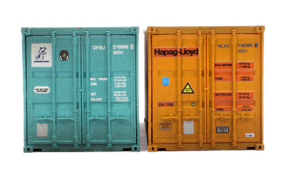 20ft Container Set (2) Hapag Lloyd/Dong Fang - Weathered