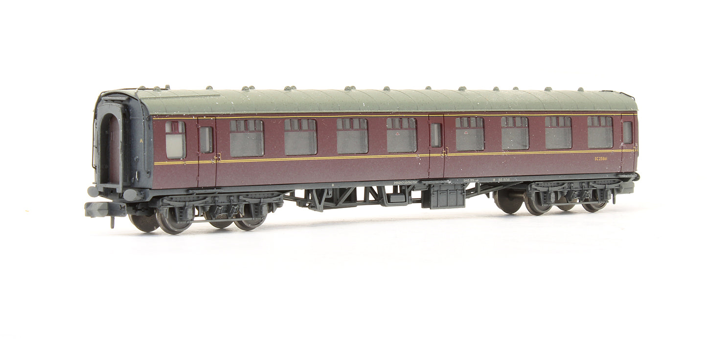 Pre-Owned BR Maroon MK1 SK Second Corridor Coach - 'SC 25861'- Weathered