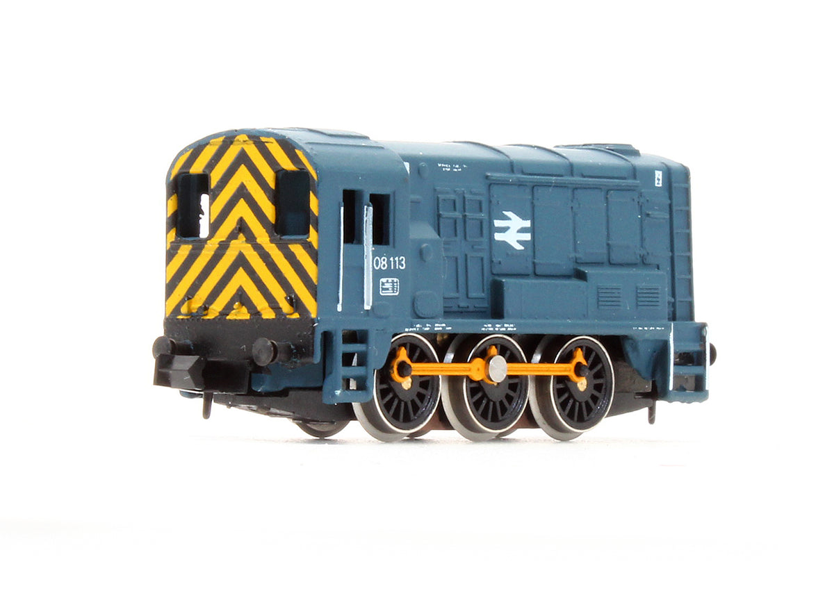 Pre-Owned Class 08113 BR Blue With Wasp Stripes Diesel Shunter Locomotive