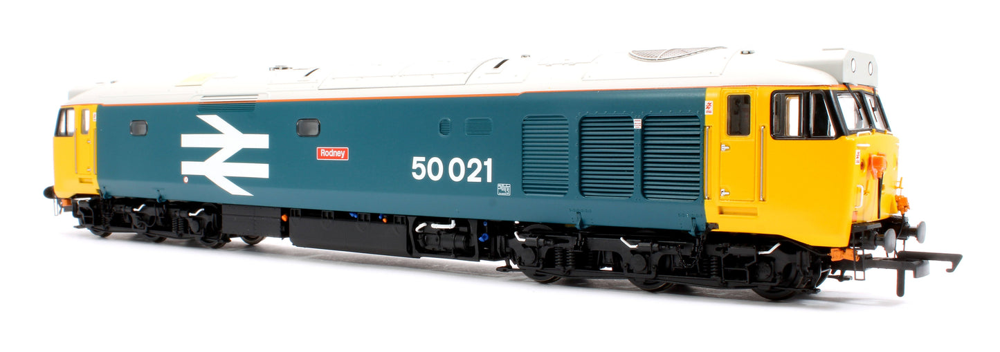 Pre-Owned ACC2243-DCC Class 50021 'Rodney' BR Blue Large Logo Diesel Locomotive (DCC Sound)