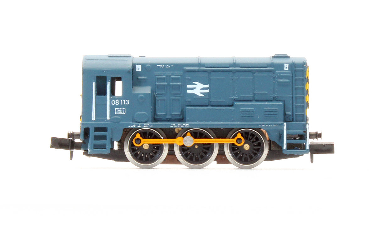 Pre-Owned Class 08113 BR Blue With Wasp Stripes Diesel Shunter Locomotive