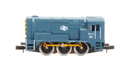 Pre-Owned Class 08113 BR Blue With Wasp Stripes Diesel Shunter Locomotive