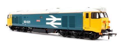 Pre-Owned ACC2243-DCC Class 50021 'Rodney' BR Blue Large Logo Diesel Locomotive (DCC Sound)