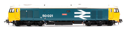 Pre-Owned ACC2243-DCC Class 50021 'Rodney' BR Blue Large Logo Diesel Locomotive (DCC Sound)