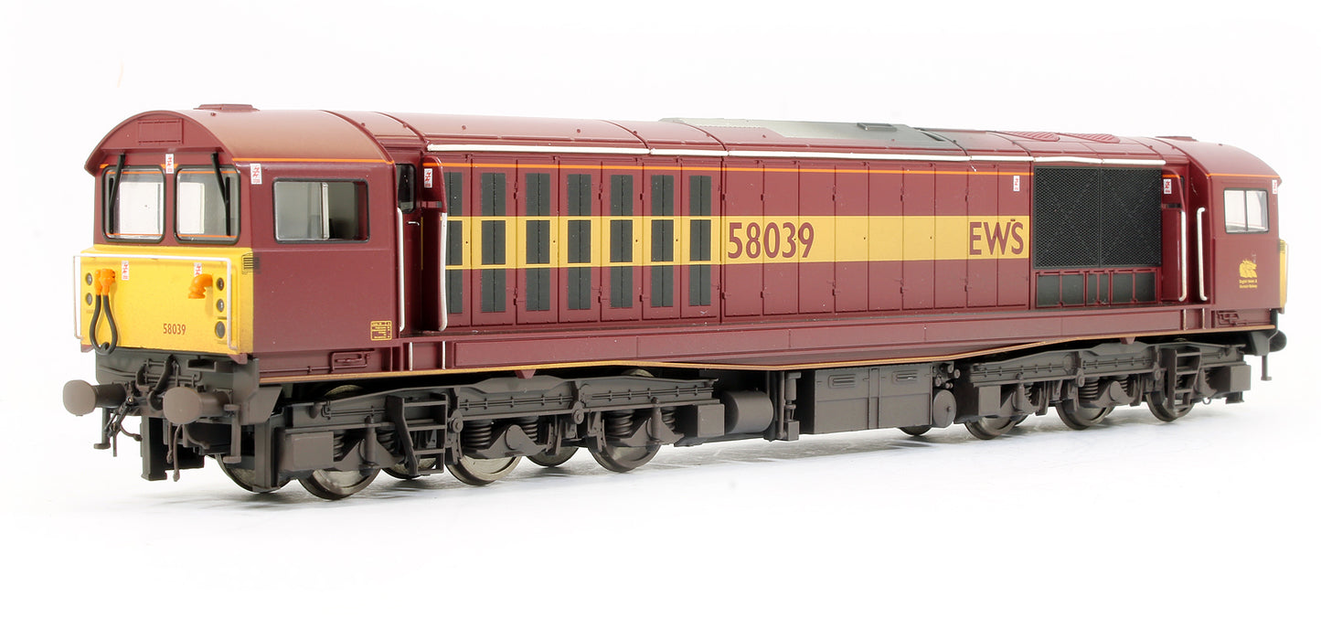 Pre-Owned E84008 Class 58 58039 EWS Livery Diesel Locomotive (Weathered)