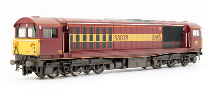 Pre-Owned E84008 Class 58 58039 EWS Livery Diesel Locomotive (Weathered)