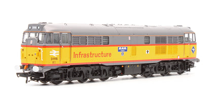 Pre-Owned ACC2836 Class 31116 'Rail Celebrity' BR Infrastructure Yellow / Grey Diesel Locomotive - Limited Edition