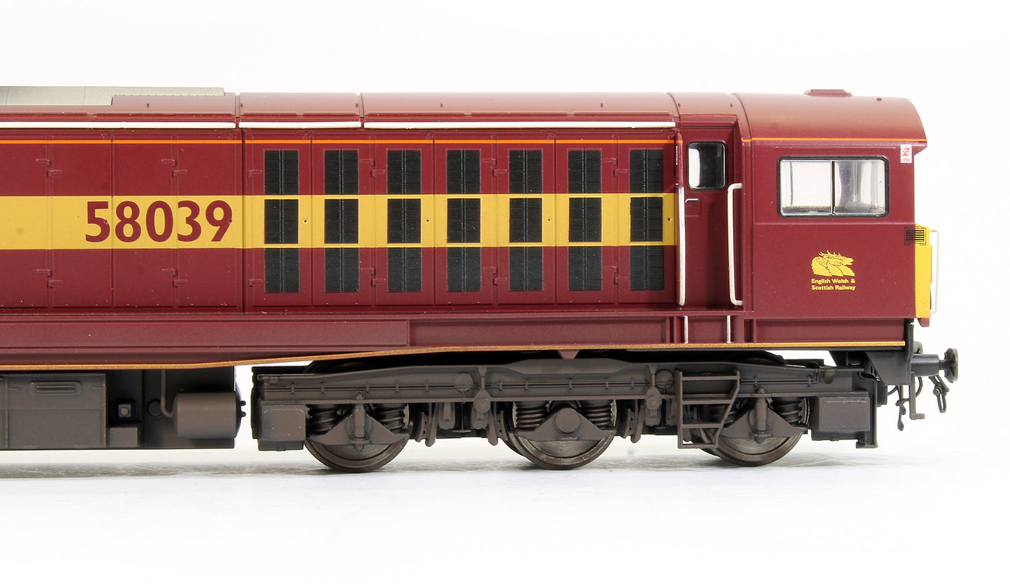 Pre-Owned E84008 Class 58 58039 EWS Livery Diesel Locomotive (Weathered)