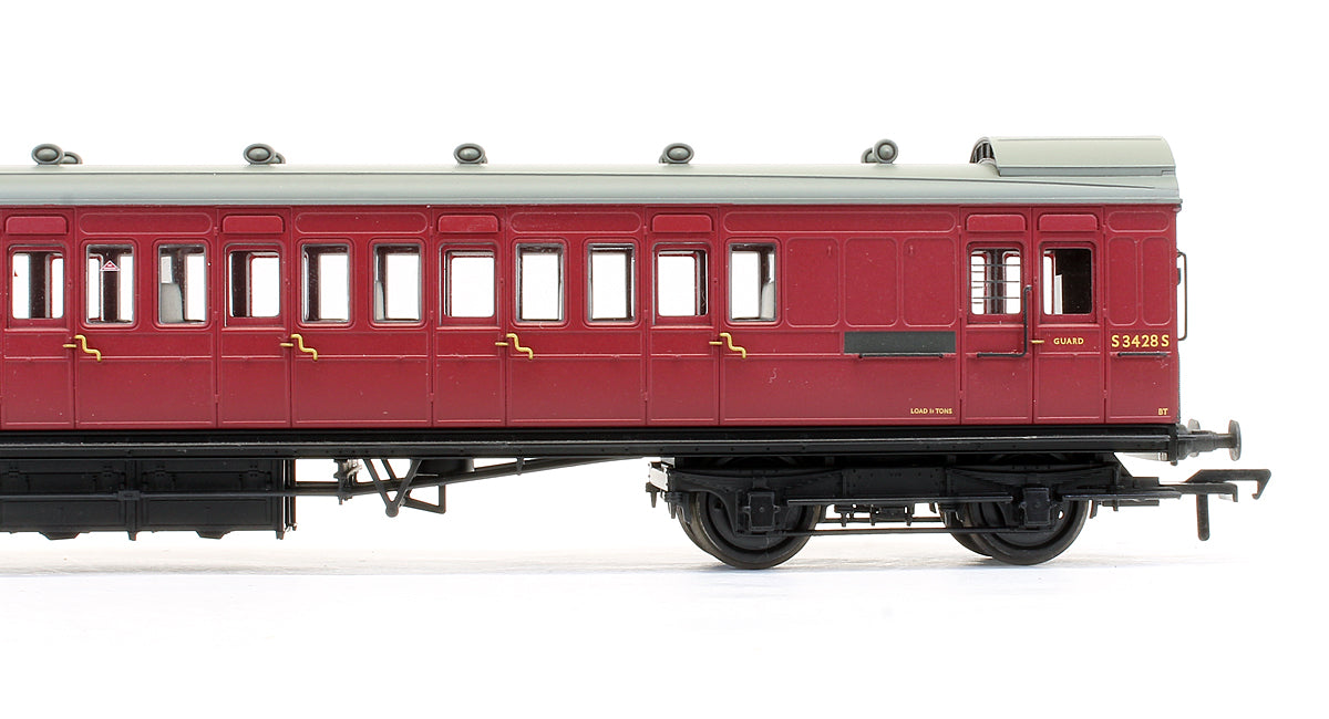 Pre-Owned SE&CR 60' Birdcage Brake Third Coach BR Crimson