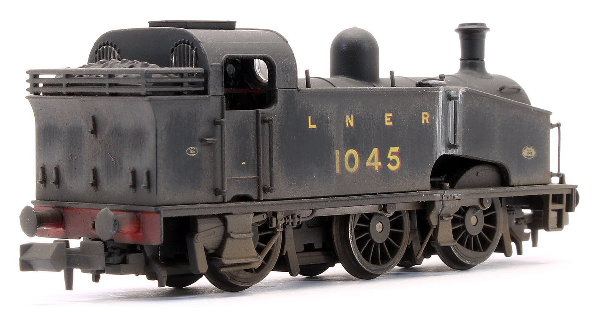S2102-03W Custom Weathered Class J50 LNER Black (Unlined) 0-6-0 Tank Locomotive No.1045