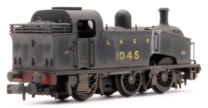 S2102-03W Custom Weathered Class J50 LNER Black (Unlined) 0-6-0 Tank Locomotive No.1045