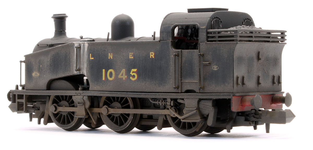 S2102-03W Custom Weathered Class J50 LNER Black (Unlined) 0-6-0 Tank Locomotive No.1045