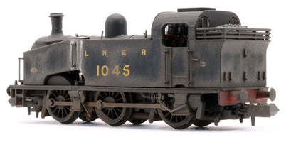 S2102-03W Custom Weathered Class J50 LNER Black (Unlined) 0-6-0 Tank Locomotive No.1045