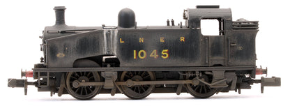 S2102-03W Custom Weathered Class J50 LNER Black (Unlined) 0-6-0 Tank Locomotive No.1045