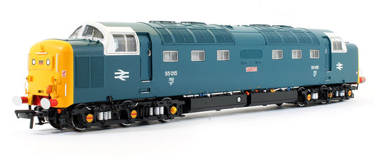 Pre-Owned ACC-2165 'Tulyar' Class 55 015 Deltic in BR Blue Livery with Finsbury Park White Cab Diesel Locomotive