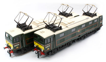 E/49-GS3 "EM1" 26030 & 26012 BR Class 76 Lined Gloss Green with Small Yellow Ends Electric Locomotives Wooden Box Presentation Set - Set 3