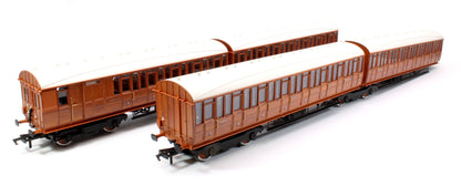 Quad Art Set No. 74A LNER Teak Preserved Set 4 Coach Pack